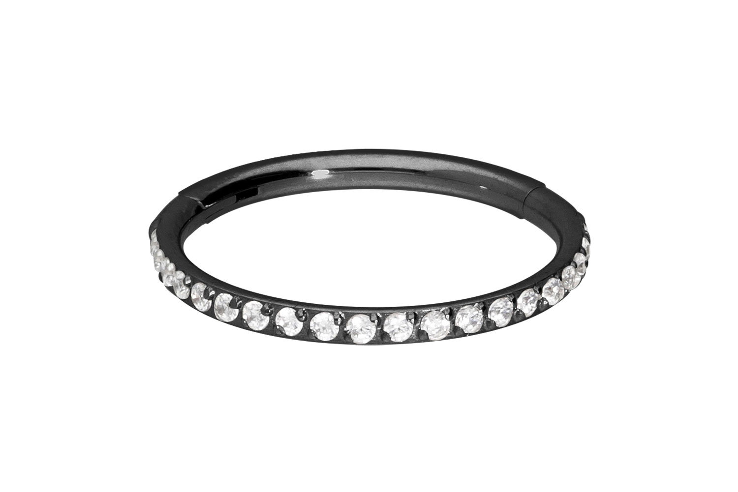 Titan Segmentring Clicker Piercing EINGEFASSTE KRISTALLE